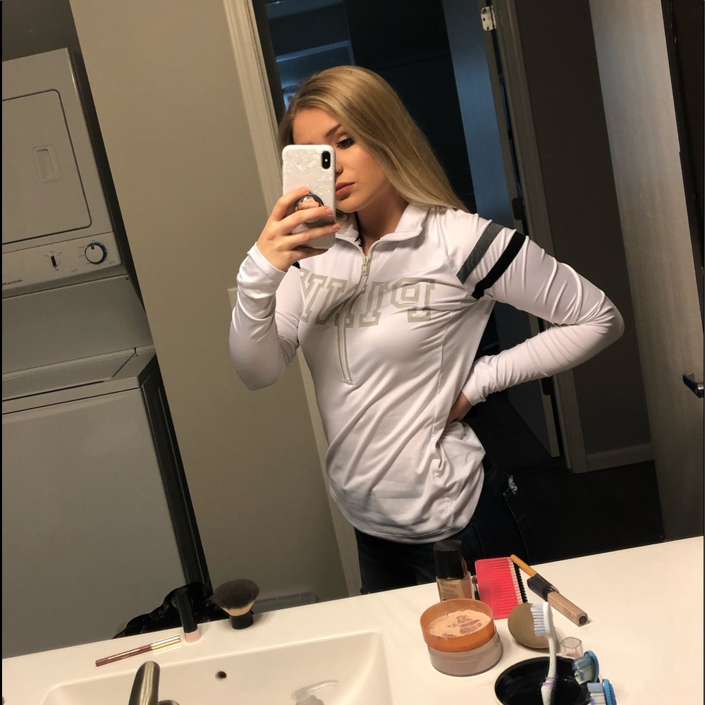 VICTORIA SECRET PINK  quarter zip long sleeve